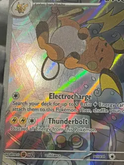 Pokemon TCG Raichu 211/193 Paldea Evolved Holo Illustration Rare LP - Image 4
