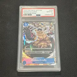 2025 One Piece OP13 OP11-058 Monkey D Luffy Treasure Rare PSA 10 GEM MINT - Image 1