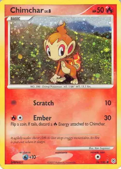 Chimchar 076/130 Holo Promo Miscellaneous Cards & Products Pokemon Damaged - Image 1