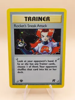 Rocket's Sneak Attack Holo Rare Team Rocket 1st Edition 16/82 Pokemon Card 1999 - Image 1