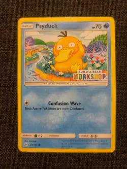 Psyduck 28/149 Sun & Moon Build-A-Bear Workshop Promo Trading Card - MP - Image 1
