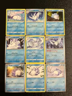 x9 Snom Frosmoth Pokemon cards mixed lot collection all Different - Image 1