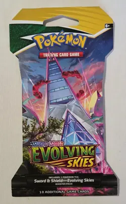 Pokemon TCG Evolving Skies Booster Pack 10 Cards English 2021 Sealed 820650808784 - Image 1