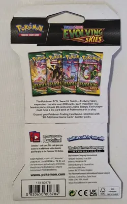 Pokemon TCG Evolving Skies Booster Pack 10 Cards English 2021 Sealed 820650808784 - Image 2