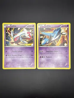 XY Pokemon Cards LATIOS 13/30 & LATIAS 14/30 - 2015 TRAINER KIT LP+/NM - Image 2