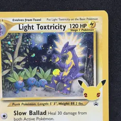 Pokemon TCG Light Toxtricity SWSH137 English Holo Card Celebrations Rare LP - Image 3