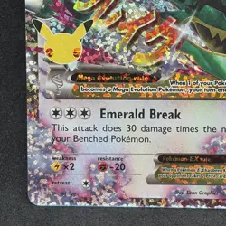 Pokemon Mega M Rayquaza EX Roaring Skies Ultra Rare Card 76/108 NM Celebrations - Image 5