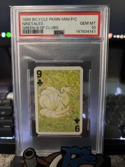 1999 Bicycle POKEMON Mini Playing Cards Ninetales- PSA 10 - Image 1