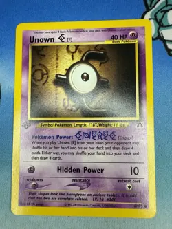 Unown 67/75 E 1st Edition Neo Discovery WOTC Pokemon Card - Image 1