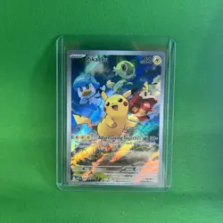 CRIMP ERROR Pikachu Paldea Evolved 2023 Black Star Promo 027 Pokemon Card - Image 1