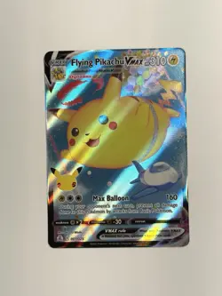 Pokemon TCG Flying Pikachu VMAX Holo Ultra Rare Card Celebrations 007/025 - Image 1