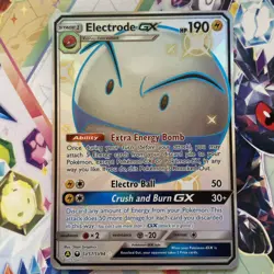 NEAR MINT! Shiny Electrode GX (SV57/SV94) Hidden Fates Full Art Pokemon Card! - Image 1