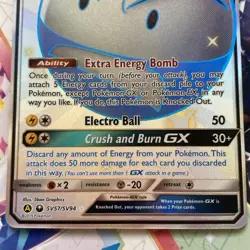 NEAR MINT! Shiny Electrode GX (SV57/SV94) Hidden Fates Full Art Pokemon Card! - Image 2