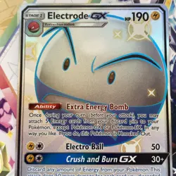 NEAR MINT! Shiny Electrode GX (SV57/SV94) Hidden Fates Full Art Pokemon Card! - Image 3