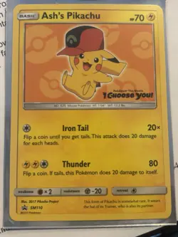 Pokemon TCG Ash’s Pikachu SM110 Promo Card - Image 1