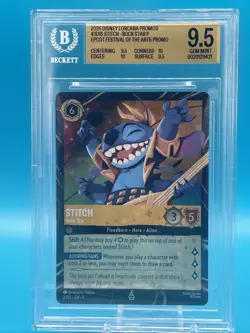 Stitch - Rock Star 3 Disney Lorcana Promo Cards Holo - Image 1