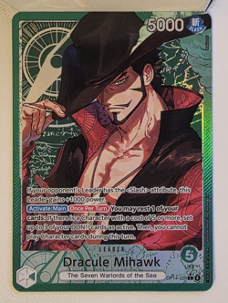 Bandai One Piece Card Game Dracule Mihawk OP14-020 Leader Alt Art Foil ENG 5000 - Image 1