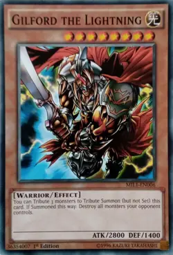 MIL1-EN006 GILFORD THE LIGHTNING COMMON 1ST EDITION YuGiOh CARD - Image 1