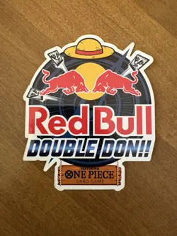 Red Bull X One Piece Card Game Double Don!! Promo Sticker Only - Image 1