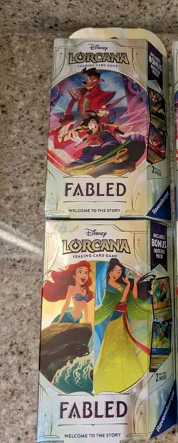 SEALED Fabled Starter Decks SET OF 2 Ravensburger Disney Lorcana With 2 Boosters - Image 1