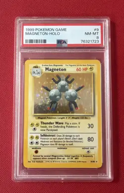 1999 Pokemon Game 9/102 - Magneton-Holo PSA 8 - Image 1