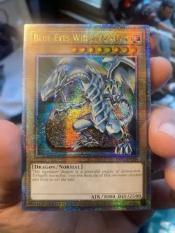 Yugioh Blue-Eyes White Dragon Quarter Century Secret Rare Holo LC01-EN004 NM+ - Image 1