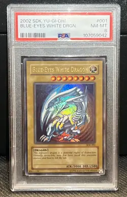 2002 Yu-Gi-Oh! SDK-001 Blue-Eyes White Dragon PSA 8 NM-MT Starter Deck Kaiba 🌟 - Image 1