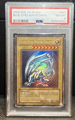 2002 Yu-Gi-Oh! SDK-001 Blue-Eyes White Dragon PSA 8 NM-MT Starter Deck Kaiba 🌟 - Image 3
