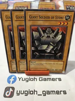 Yu-Gi-Oh Giant Soldier Of Stone X3 SDP Common Light Played - Image 1