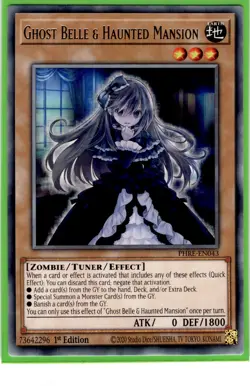 PHRE-EN043 Ghost Belle & Haunted Mansion NM Mint 1st Edition Yugioh - Image 1