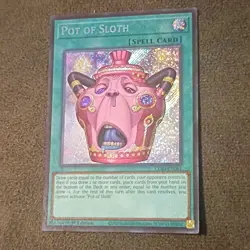 Konami Yu-Gi-Oh! Pot of Sloth Chaos Origins CORI-EN061 Secret Rare Holo 1st - Image 3