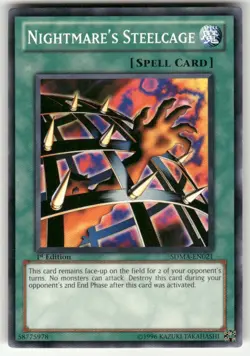 Nightmare's Steelcage SDMA-EN021 1st Edition Structure Deck: Marik NM Yu-Gi-Oh - Image 1