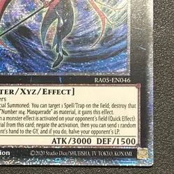 RA05-EN046 Number C104: Umbral Horror Masquerade Starlight Rare 1st Ed YuGiOh - Image 4