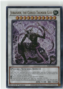 2x Juraishin, the Cursed Thunder God ALIN-EN043 Ultra Rare 1st Ed VLP - Image 2