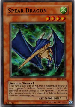 Spear Dragon LOD-035 Super Rare Legacy of Darkness Yu-Gi-Oh Unlimited LP - Image 1
