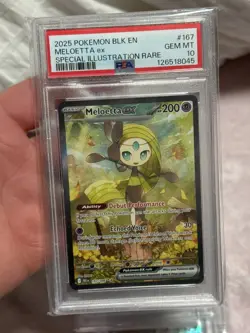 PSA 10 MELOETTA EX 167/086 SPECIAL ILLUSTRATION RARE BLACK BOLT POKEMON💎✨💎 - Image 3