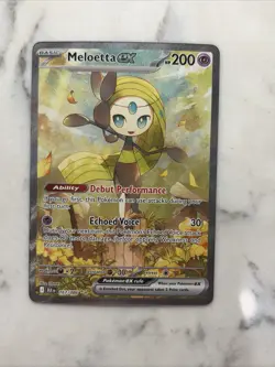 Meloetta ex Special Illustration Rare 167/086 Pokemon Black Bolt English SIR - Image 1
