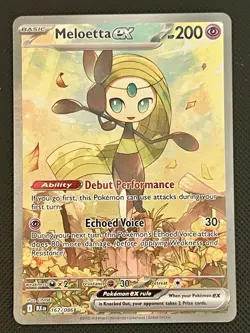 Pokemon Black Bolt (BLK) Meloetta EX 167/086 Special Illustration Rare Clean - Image 1