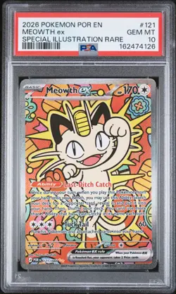PSA 10 Meowth ex 121/088 Me03: Perfect Order SIR Holo- SHIP fast - Image 1
