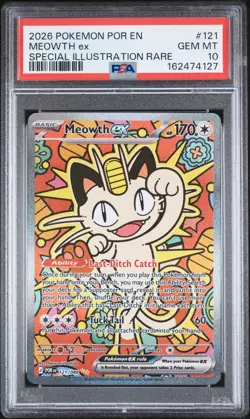 PSA 10 Meowth ex 121/088 Me03: Perfect Order SIR Holo- SHIP fast - Image 3
