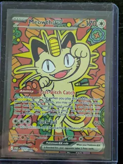Pokemon Meowth ex 121/088 Me03: Perfect Order Holo Mega Evolution Mew - Image 1