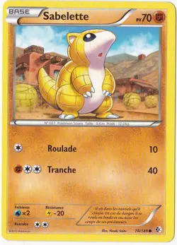 Sabelette - N&B:Frontieres Franchies - 78/149 - Carte Pokemon Francaise - Image 1