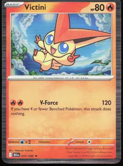VICTINI 012/086 HOLO RARE BLACK BOLT POKEMON LP - Image 1