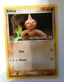 Baltoy 43/106 Pokemon EX Emerald 2005 Reverse Holo Stamped - Lightly Played - Image 1