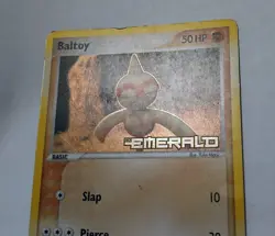 Baltoy 43/106 Pokemon EX Emerald 2005 Reverse Holo Stamped - Lightly Played - Image 3