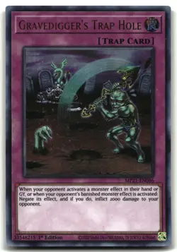 Gravedigger's Trap Hole MP21-EN086 2021 Tin of Ancient Yu-Gi-Oh 1st Edition MP - Image 1