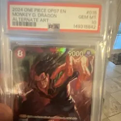 One Piece CCG OP07 EN Monkey D. Dragon 015 Alternate Art Holo 2024 PSA 10 - Image 2