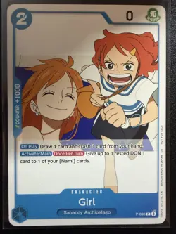 Girl P-096 NM English Promo One Piece TCG - Image 1