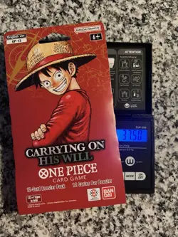 HEAVY OP-13 Sleeved Booster Pack - ONE PIECE TCG - CARRYING ON HIS WILL HEAVY - Image 1