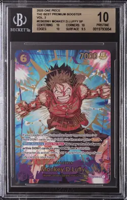 2025 ONE PIECE THE BEST PREMIUM BOOSTER VOL. 2 #EB02061 MONKEY.D.LUFFY SP BGS 10 - Image 1